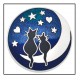 BROOCH CATS ON MOON